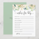 Recherche de activité de cartes baby shower invitations Botanique