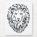 Recherche de lion blanc tapis souris Noir et blanc