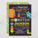 Recherche de monster 1ans anniversaire invitations Monstre 1er anniversaire