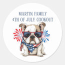 Recherche de chien bouledogue autocollants 4 juillet