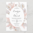Recherche de pampas mariage invitations Rose vif
