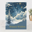 Recherche de nuit vœux cartes Hiver