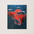 Recherche de voiture rouge puzzles Vintage