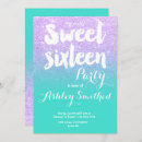 Zoek naar turquoise sweet 16 uitnodigingen Zestiende