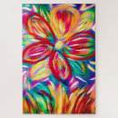 Recherche de peintures colorées puzzles Floral