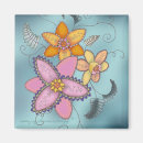 Recherche de motif floral coloré magnets Jardin