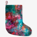 Recherche de peinture abstraite chaussette de noël Bleu