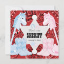Recherche de sheriff invitations Cowboy
