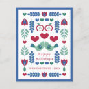 Recherche de noël scandinave cartes postales Bleu