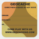 Recherche de geocacher autocollants Mise en cache