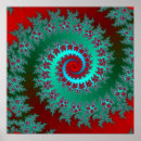 Recherche de conception de fractale posters Vert