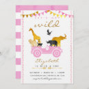 Recherche de pink safari anniversaire invitations Animaux