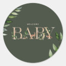 Recherche de forestier autocollants Baby shower boisé