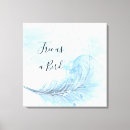 Recherche de plume bleue art Aquarelle
