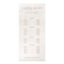 Recherche de menu de service salon cartes publicitaires Beauté