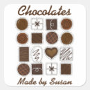 Recherche de fabrication autocollants Chocolat