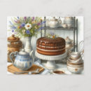 Recherche de heure du thé cartes postales Gâteau