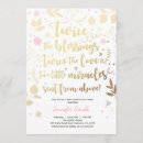 Recherche de twin girl shower invitations Rose et or