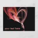 Recherche de amour abstrait cartes postales Rose