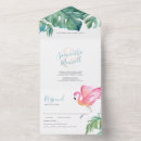 Recherche de tropical flamingo mariage invitations Moderne