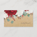 Recherche de fleur rouge cartes visite Vintage