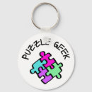 Recherche de pièce de jeu porteclés Geek