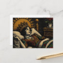 Recherche de lit de chat cartes postales Vintage