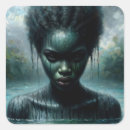 Recherche de femme afro autocollants Vert