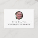 Recherche de sécurité cartes visite Services de sécurité