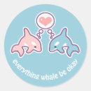 Recherche de amour de baleine autocollants Coeur