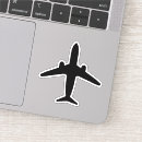 Recherche de silhouette noire autocollants Avion
