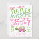 Recherche de de tortue anniversaire invitations Girl