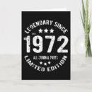 Recherche de 1972 anniversaire cartes Vintage