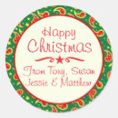 Recherche de motif noël autocollants Rouge