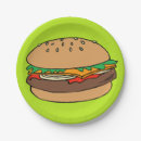 Recherche de hamburger assiettes en papier Nourriture