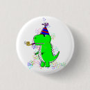 Recherche de anniversaire dinosaure badges Dessin animé