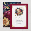 Recherche de bordeaux et bleu marine mariage invitations Floral