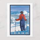 Recherche de skieur cartes postales Idaho