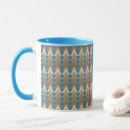Zoek naar blauw patroon mokken Bruin