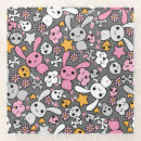 Recherche de motif kawaii dessous de verres Arrière plan