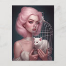 Recherche de cage à oiseaux cartes postales Chat