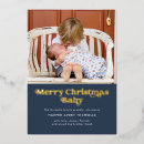 Recherche de bleu et or noël invitations Feuille d'or réelle