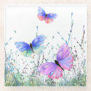 Recherche de peinture papillon dessous de verres Aquarelle