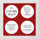 Recherche de nuit de casino invitations Dés