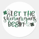 Recherche de shamrock irlandais autocollants Shenanigans