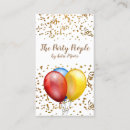Recherche de ballons rouges cartes visite Bleu