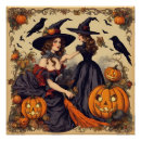 Recherche de sorcière vintage posters Halloween rétro