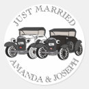 Recherche de voiture de mariage autocollants Marié