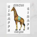 Recherche de girafe vintage cartes postales Rétro
