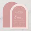 Recherche de moderne fille baptême invitations Rose poussiéreux